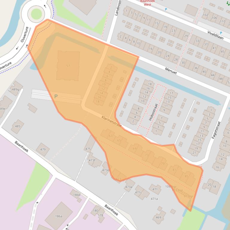 Kaart van postcodegebied 3363KM.
