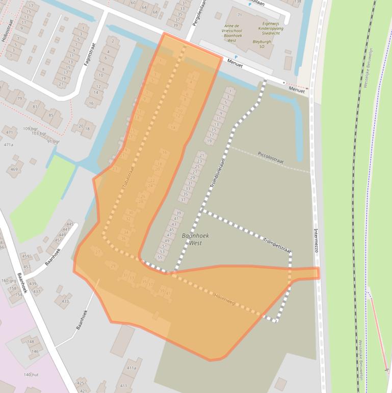 Kaart van postcodegebied 3363KR.