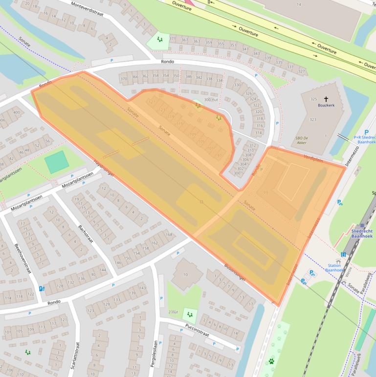 Kaart van postcodegebied 3363LA.
