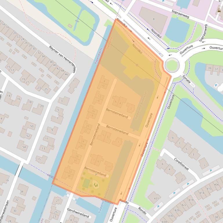 Kaart van postcodegebied 3363LC.