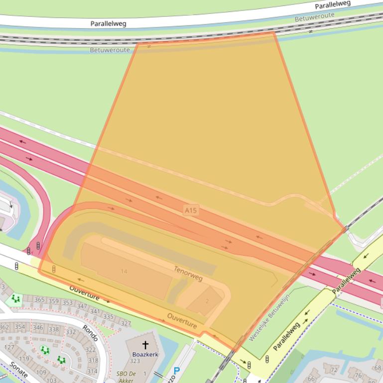 Kaart van postcodegebied 3363LN.