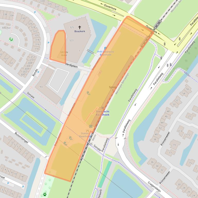 Kaart van postcodegebied 3363LP.