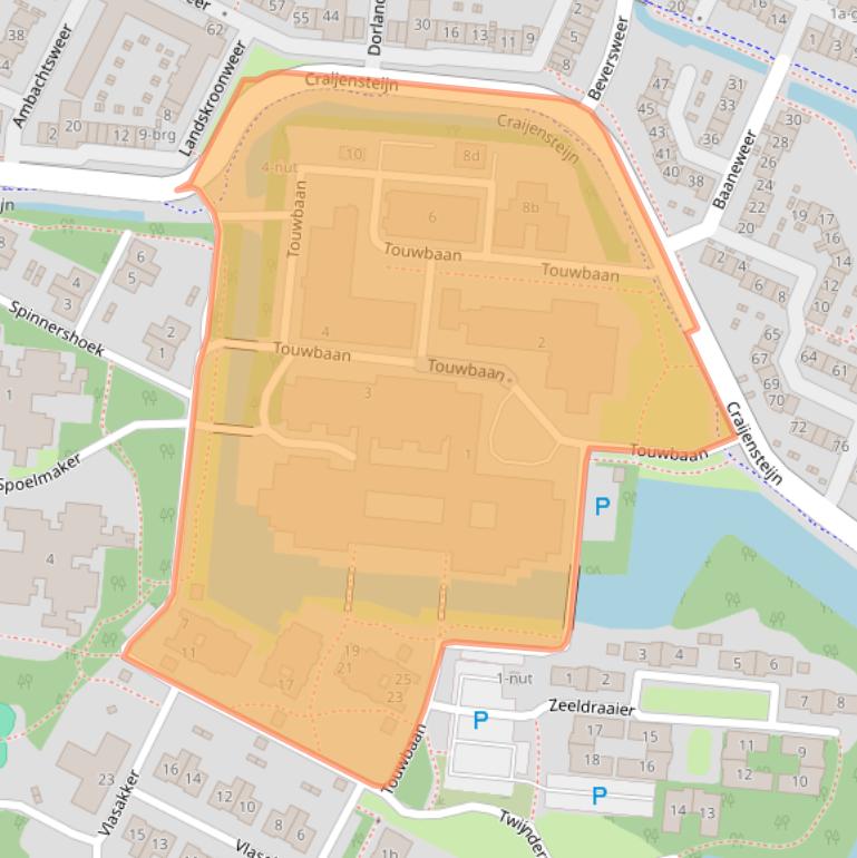 Kaart van postcodegebied 3363WB.