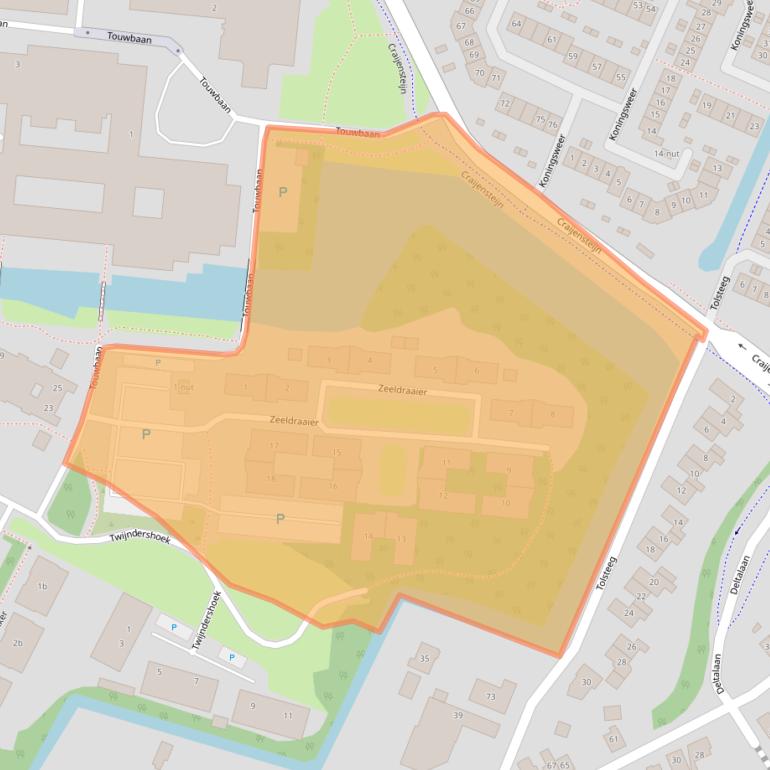 Kaart van postcodegebied 3363WD.