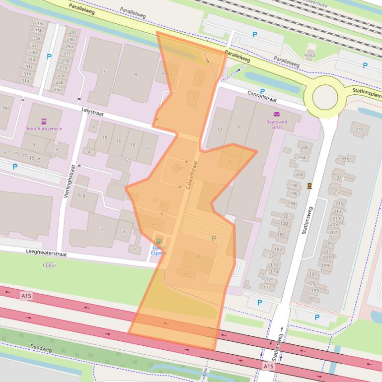 Kaart van postcodegebied 3364AB.