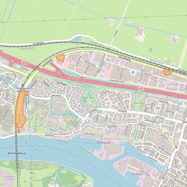 Kaart van postcodegebied 3364AL.