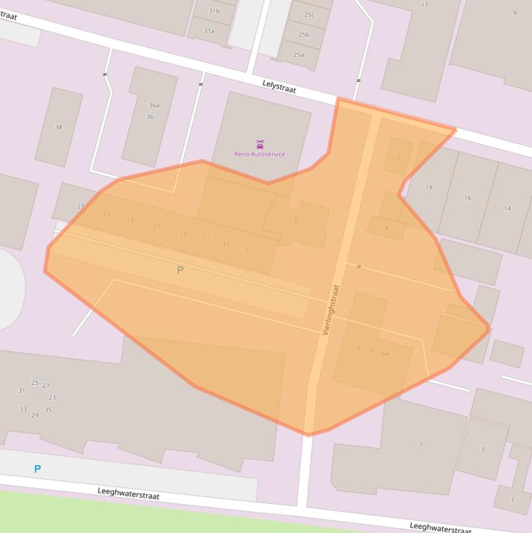 Kaart van postcodegebied 3364AS.