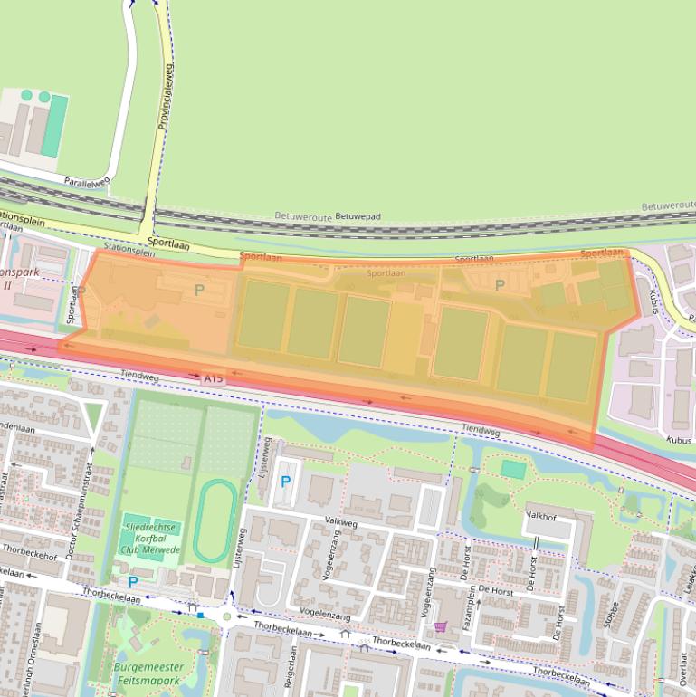 Kaart van postcodegebied 3364AT.