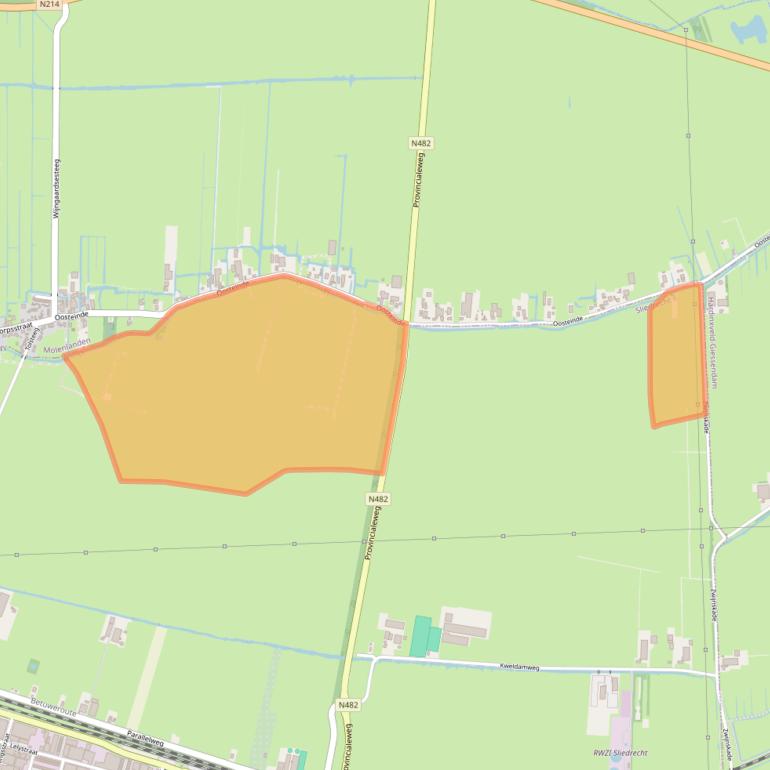 Kaart van postcodegebied 3364AV.