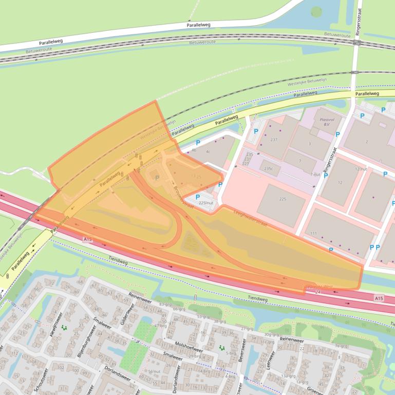 Kaart van postcodegebied 3364BE.