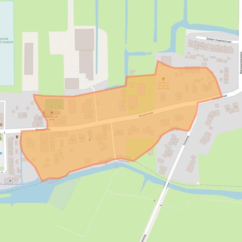 Kaart van postcodegebied 3366BC.