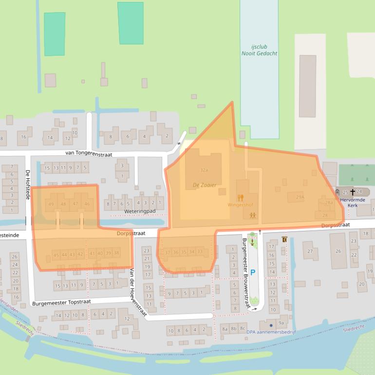 Kaart van postcodegebied 3366BD.