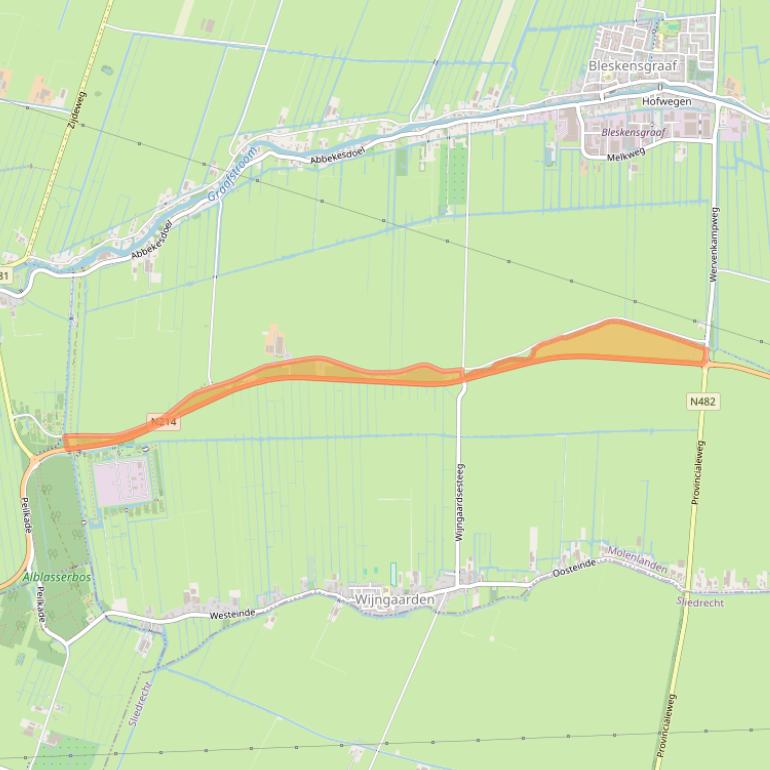 Kaart van postcodegebied 3366BH.