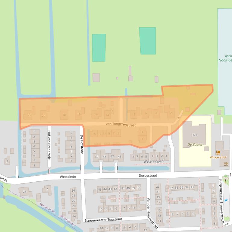 Kaart van postcodegebied 3366BR.