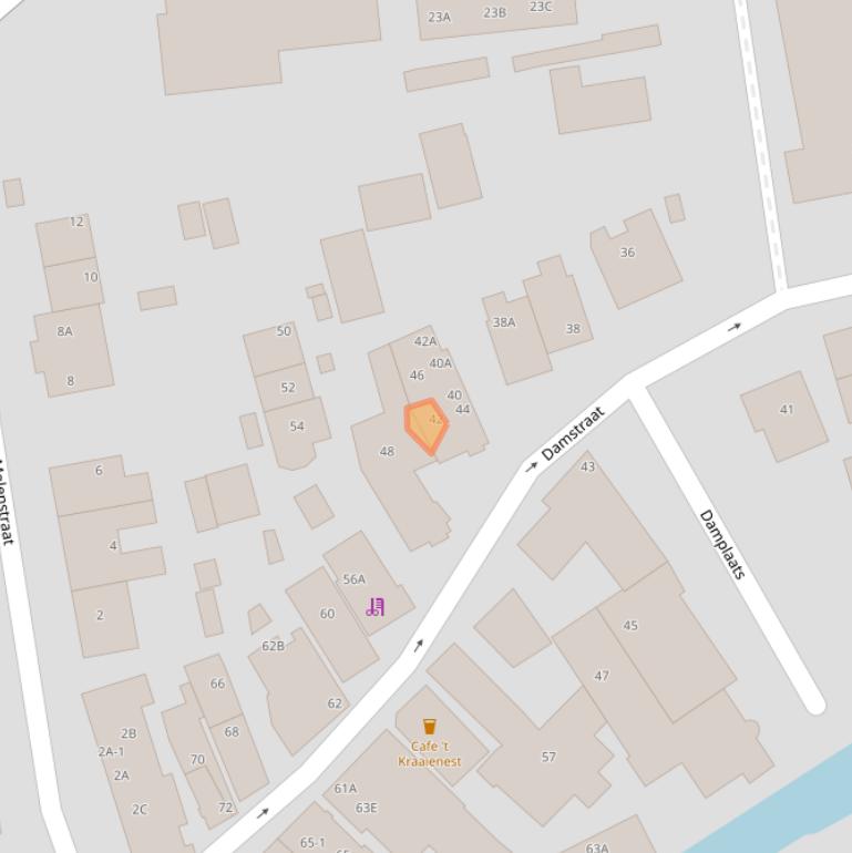 Kaart van postcodegebied 3370.