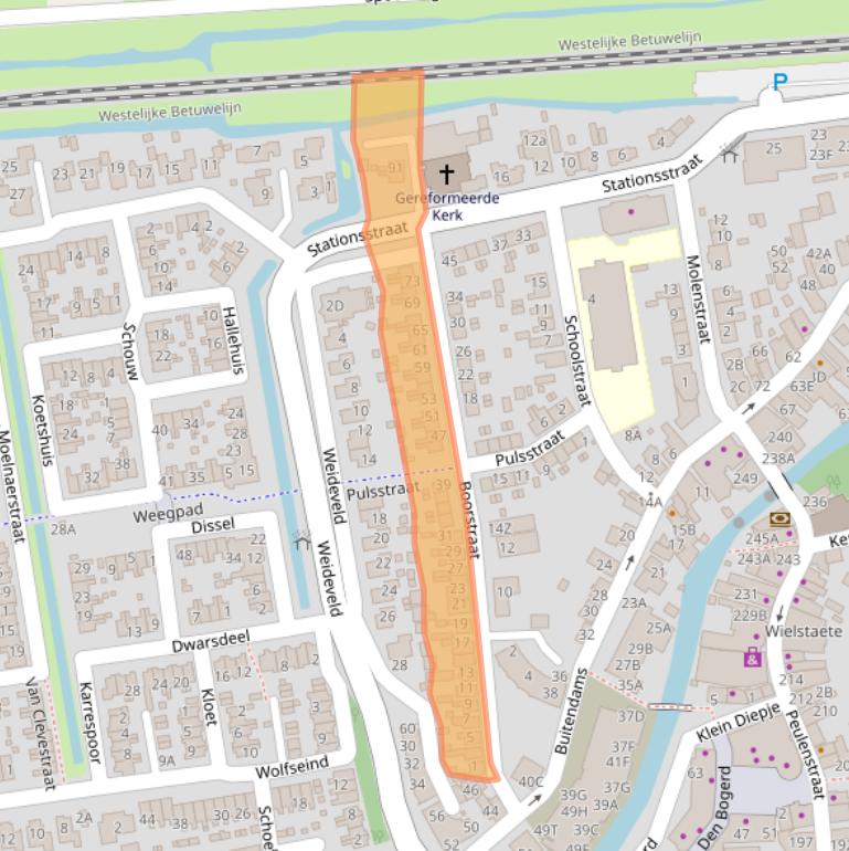 Kaart van postcodegebied 3371AA.