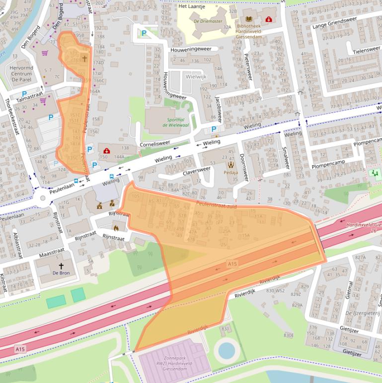 Kaart van postcodegebied 3371AL.