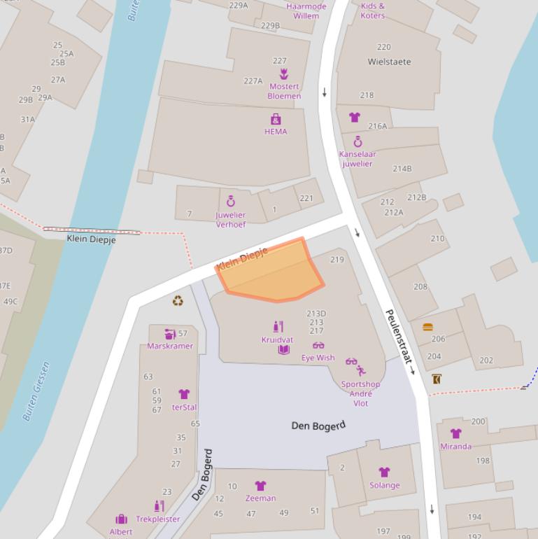 Kaart van postcodegebied 3371AP.