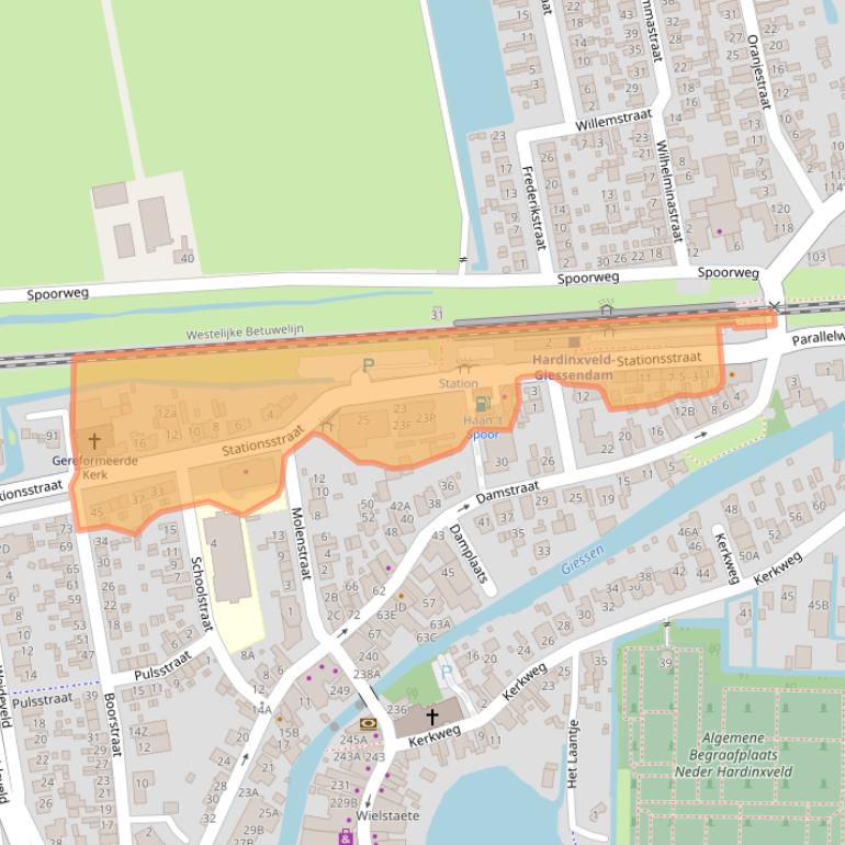 Kaart van postcodegebied 3371AX.