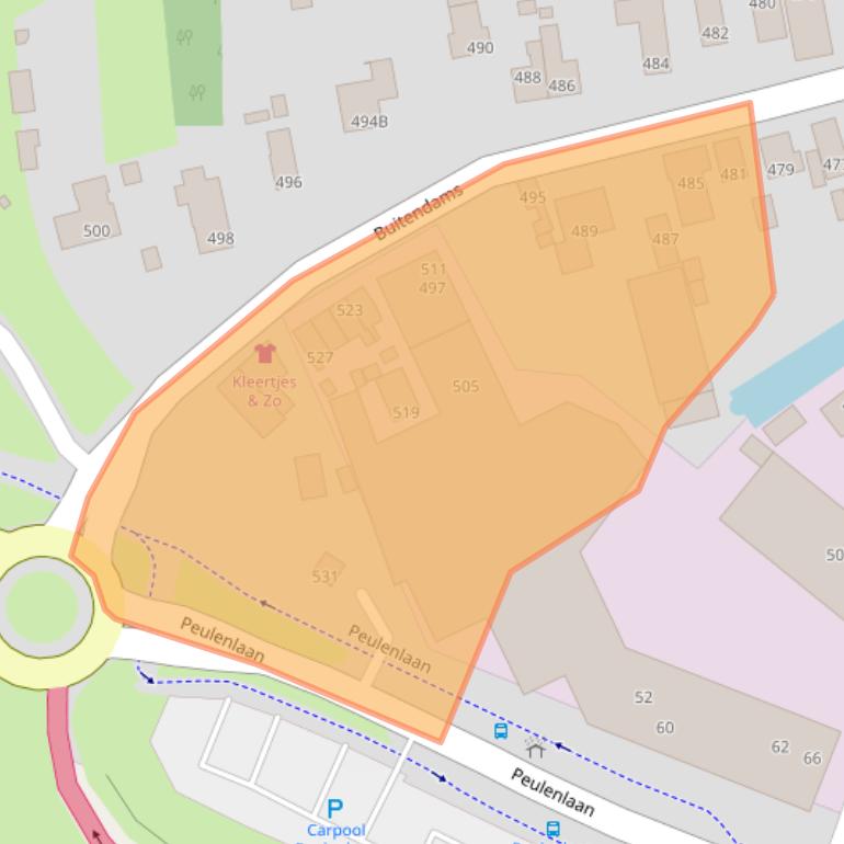 Kaart van postcodegebied 3371BK.