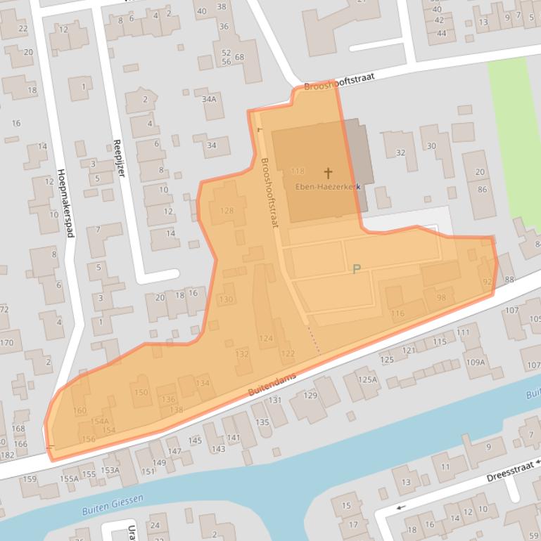 Kaart van postcodegebied 3371BN.