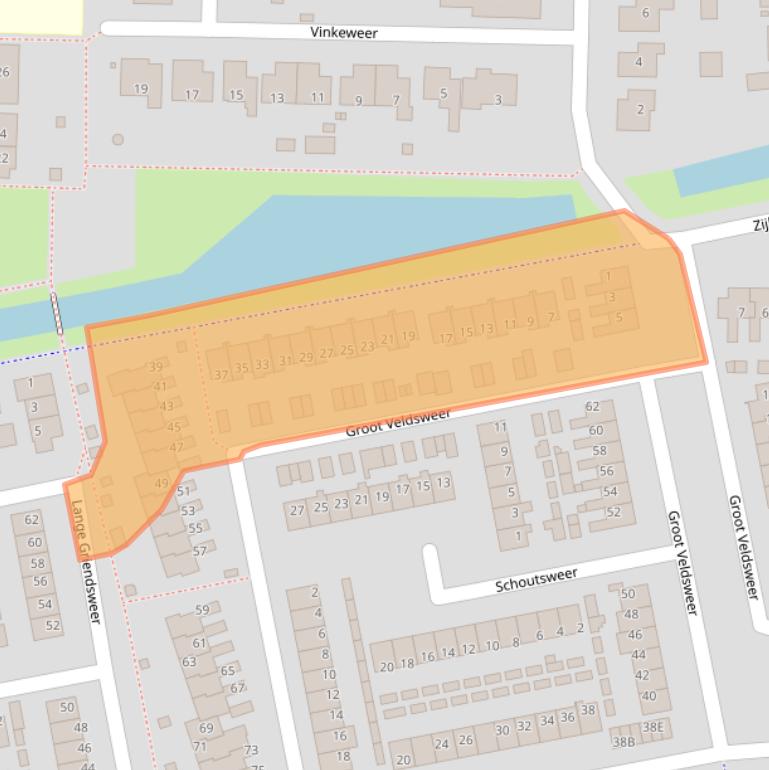 Kaart van postcodegebied 3371CA.
