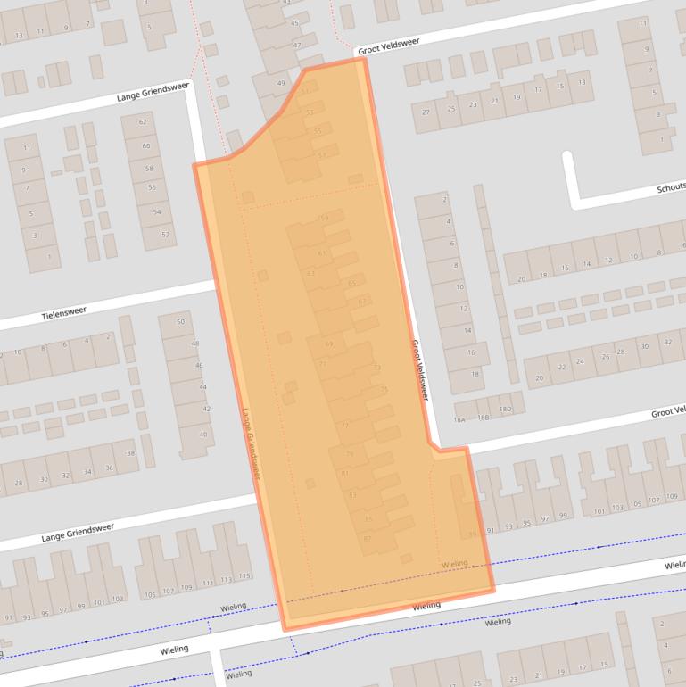 Kaart van postcodegebied 3371CB.