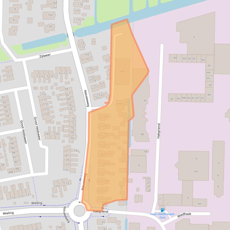 Kaart van postcodegebied 3371CL.