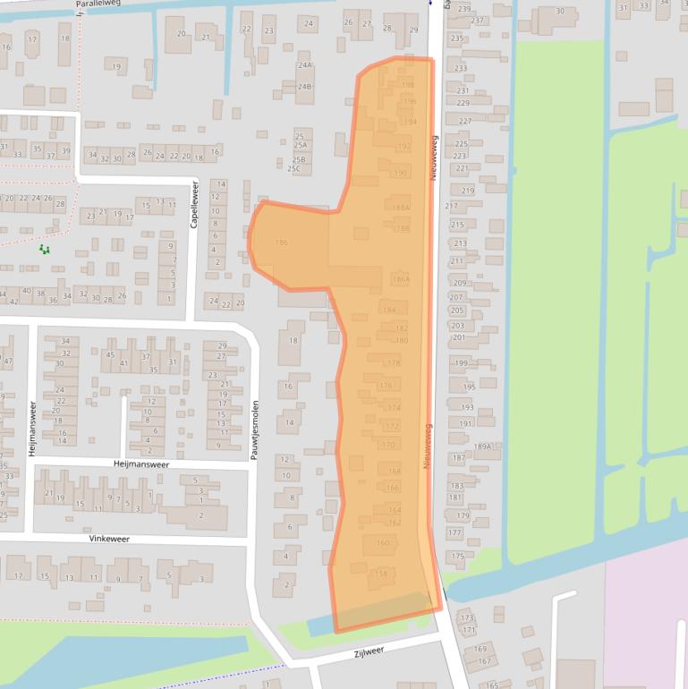 Kaart van postcodegebied 3371CS.