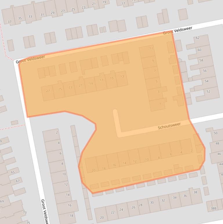 Kaart van postcodegebied 3371CT.