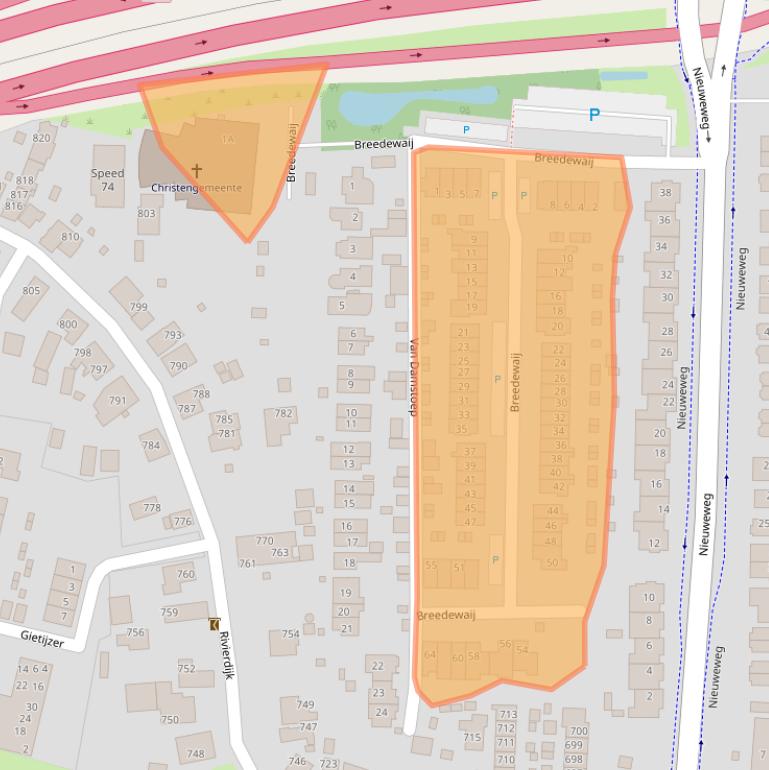 Kaart van postcodegebied 3371CX.