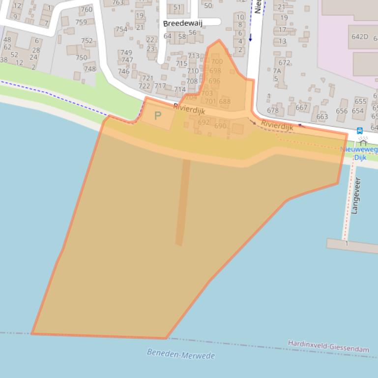 Kaart van postcodegebied 3371EH.