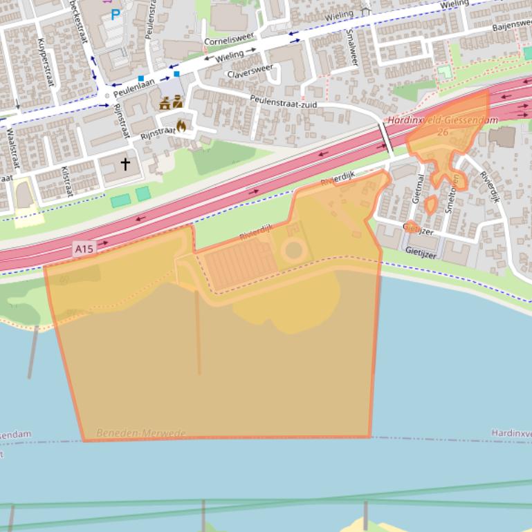 Kaart van postcodegebied 3371EN.