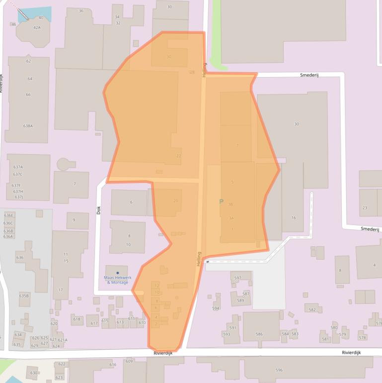 Kaart van postcodegebied 3371EZ.