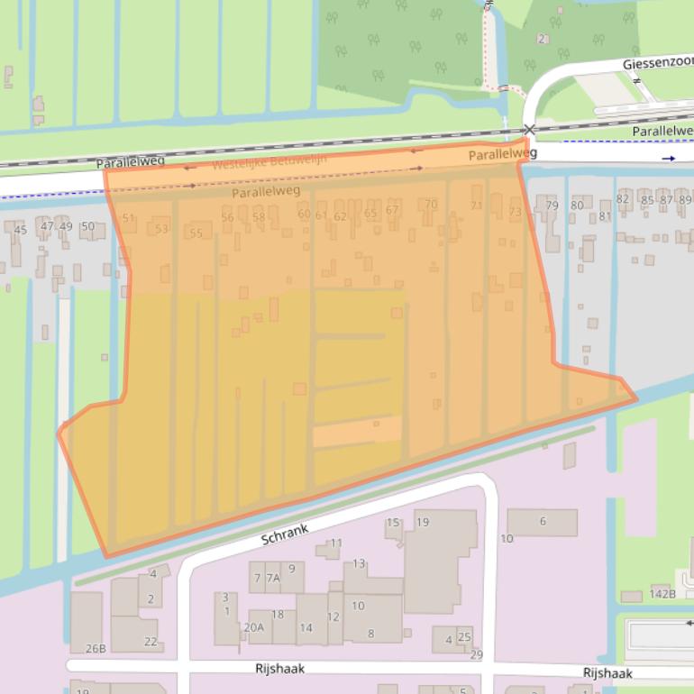 Kaart van postcodegebied 3371GC.