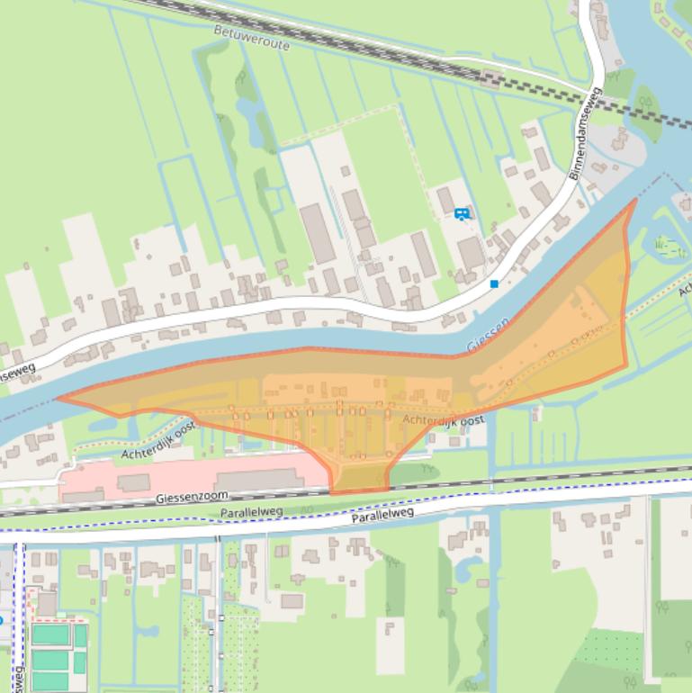 Kaart van postcodegebied 3371GK.