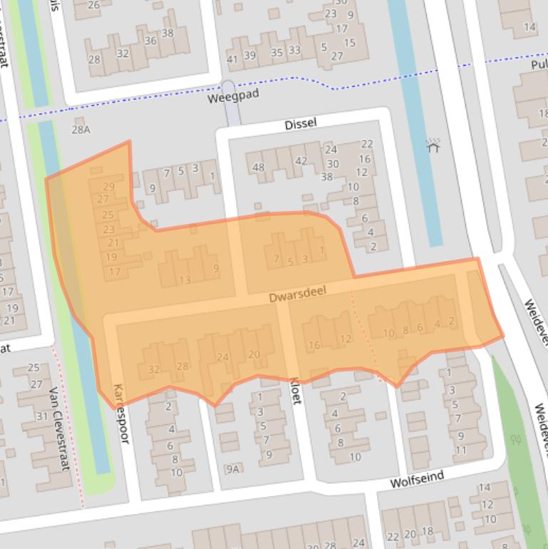 Kaart van postcodegebied 3371HB.