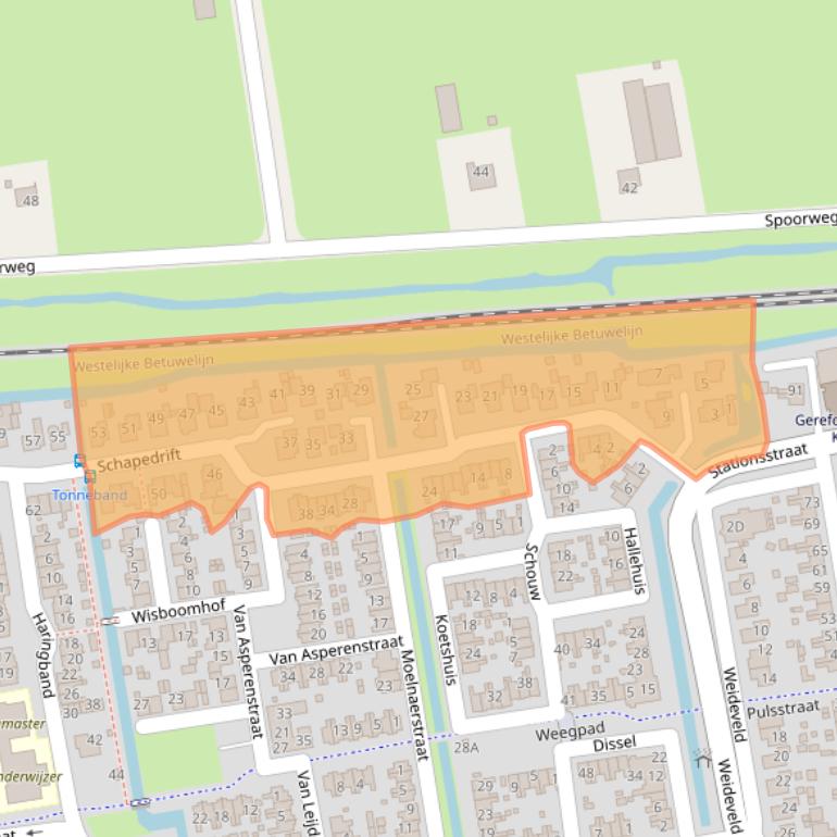 Kaart van postcodegebied 3371HE.