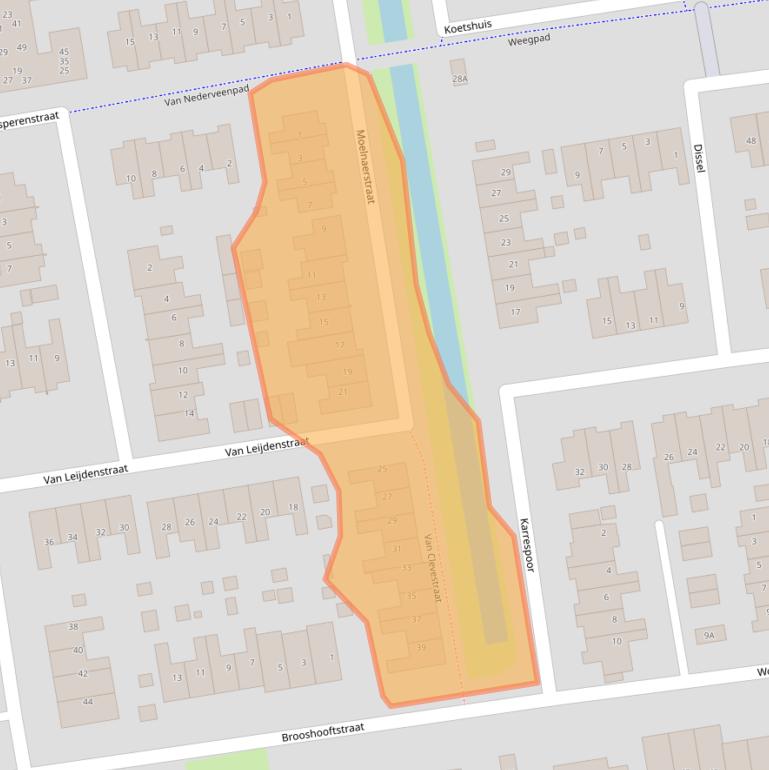 Kaart van postcodegebied 3371HT.