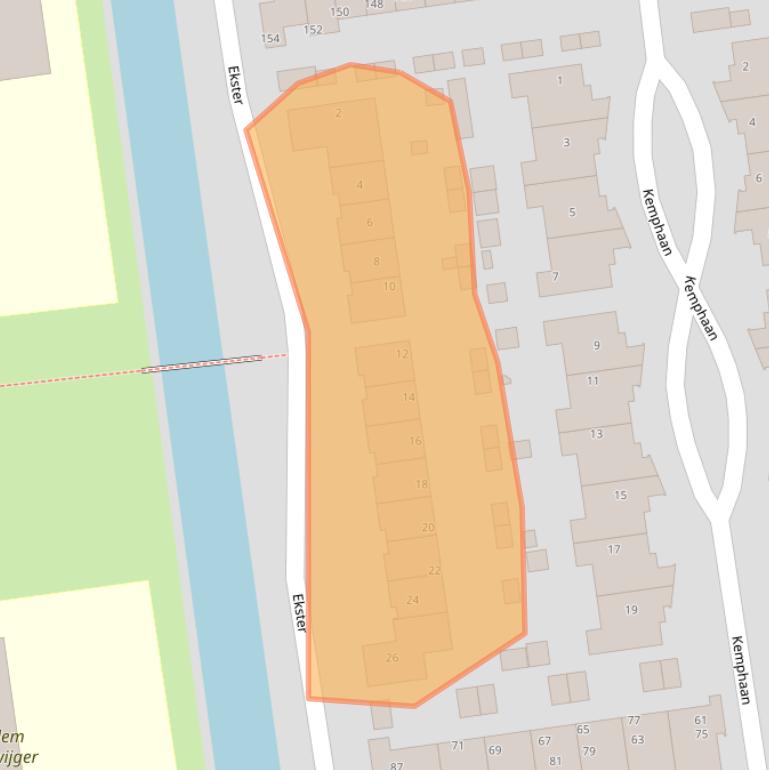 Kaart van postcodegebied 3371JD.