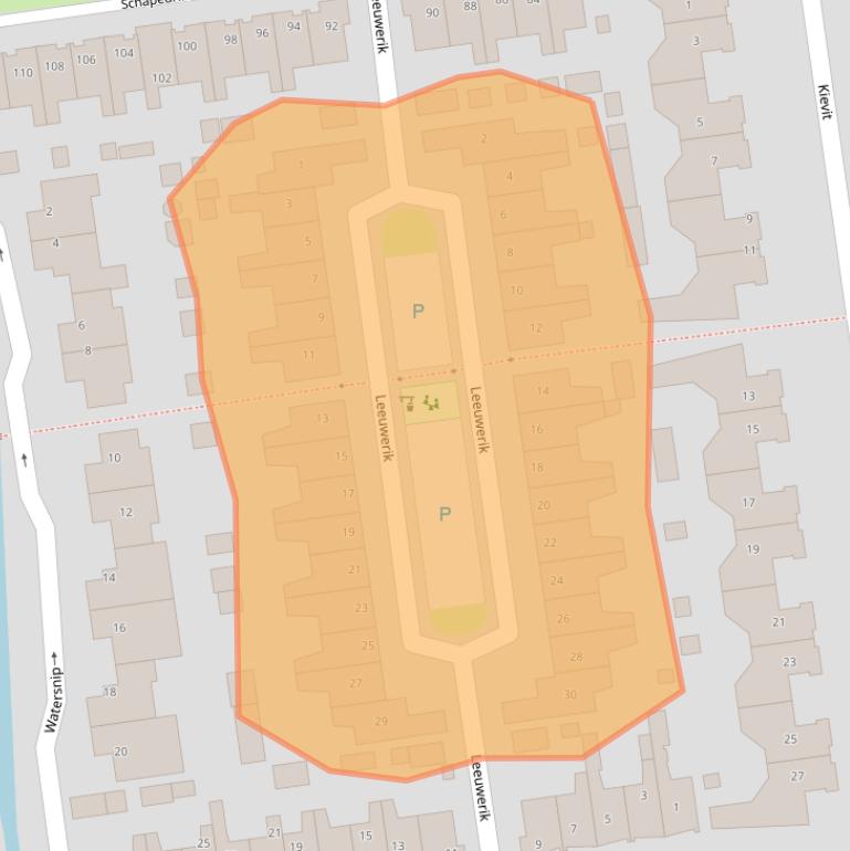 Kaart van postcodegebied 3371JM.