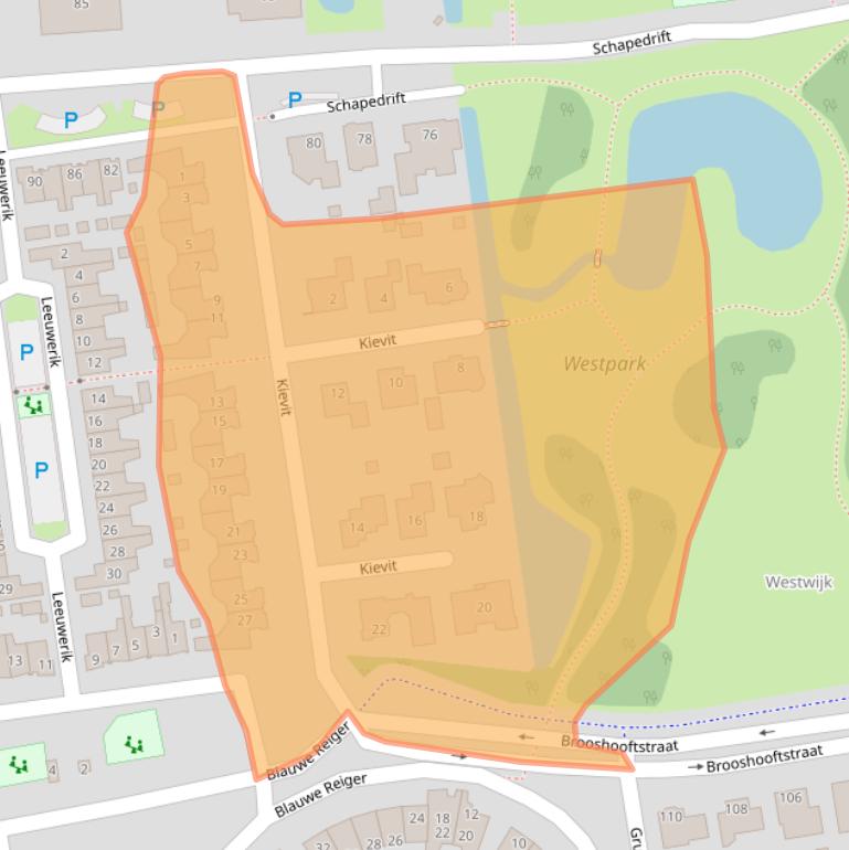 Kaart van postcodegebied 3371JP.