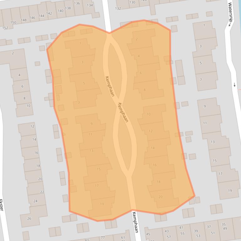 Kaart van postcodegebied 3371JW.
