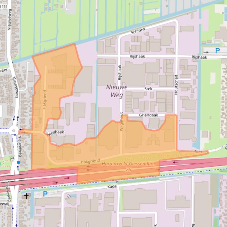 Kaart van postcodegebied 3371KA.