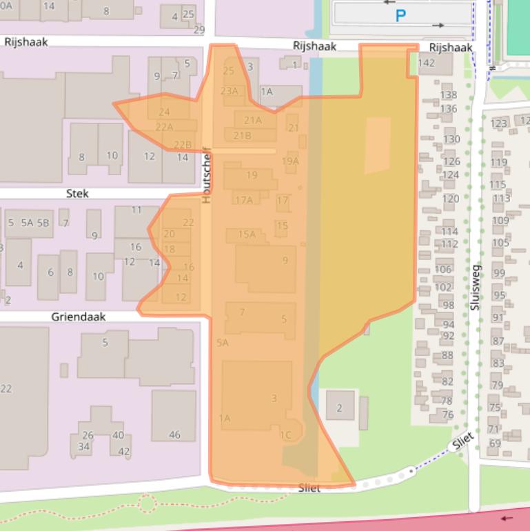Kaart van postcodegebied 3371KB.