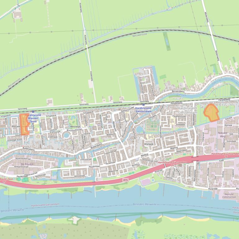 Kaart van postcodegebied 3371NC.