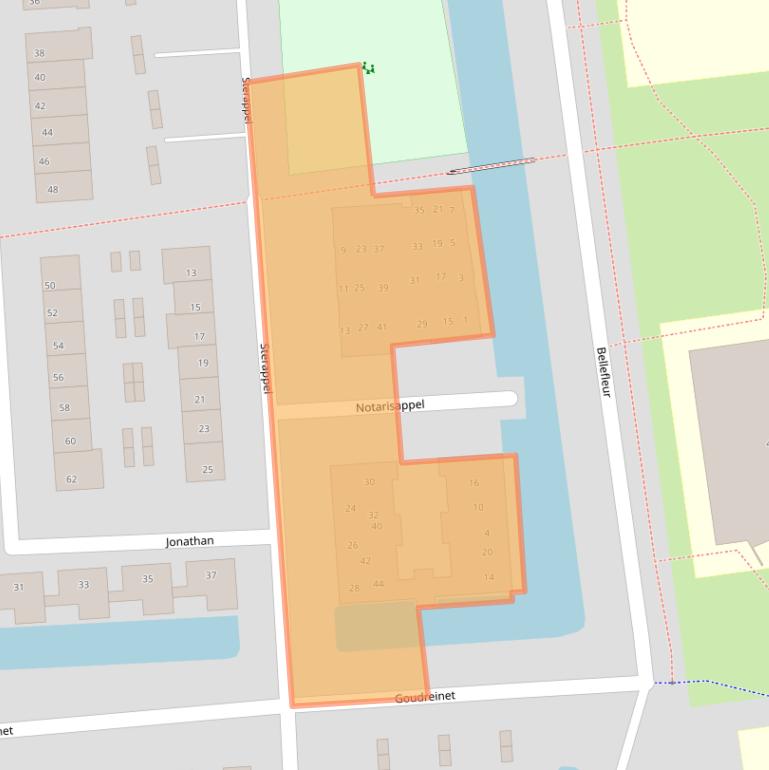 Kaart van postcodegebied 3371NE.