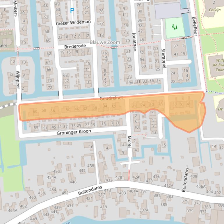 Kaart van postcodegebied 3371NM.