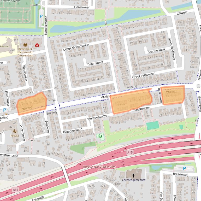 Kaart van postcodegebied 3371PB.