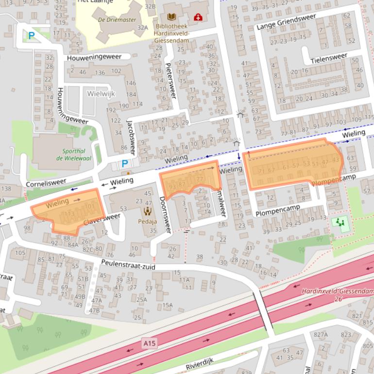 Kaart van postcodegebied 3371PC.